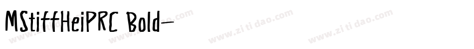 MStiffHeiPRC Bold字体转换
